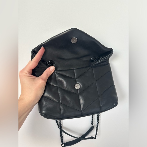 YSL Saint Laurent Black Toy Puffer Bag. - Picture 8 of 13